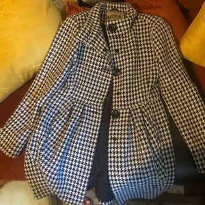 Wool peplum pea coat